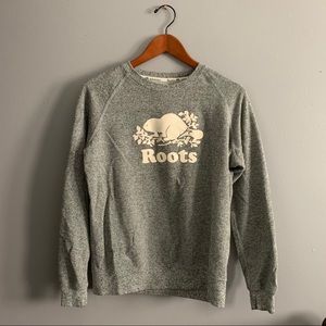 Roots classic salt and pepper sweatshirt